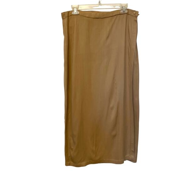 Eileen Fisher Tan Silk Maxi Skirt and Jacket Set - Picture 4 of 16
